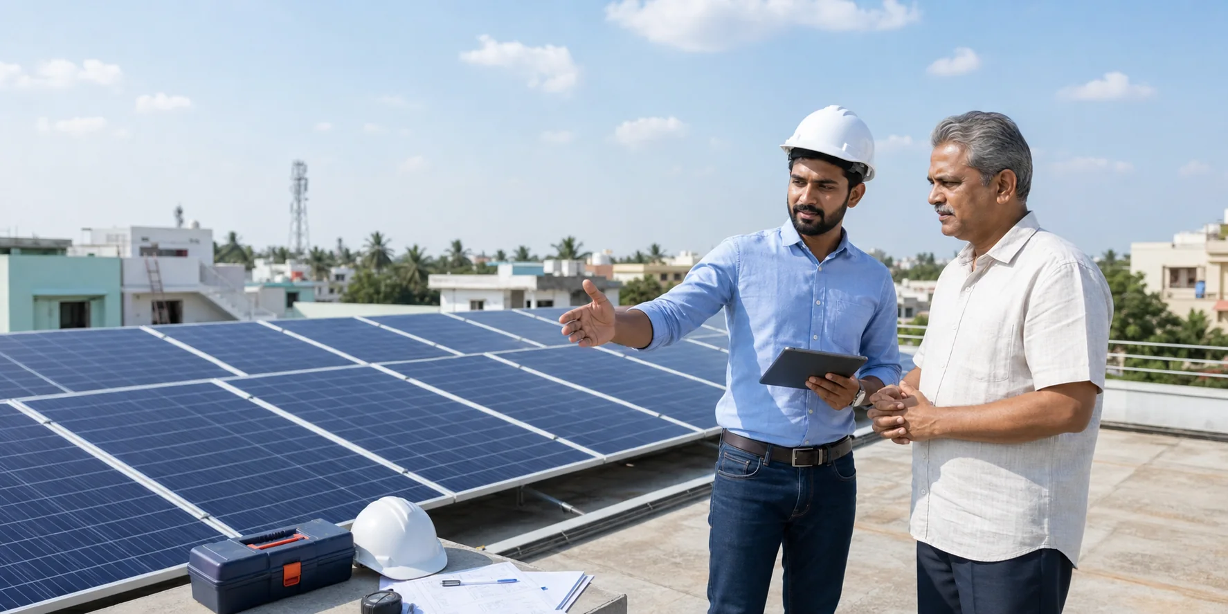 Sakthi Solar rooftop survey and solar panel consultation in Chennai